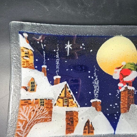 Peggy Karr, Christmas Eve 9.5" x 5.5"  Signed Holiday Plate In Box - Picture 4 of 12